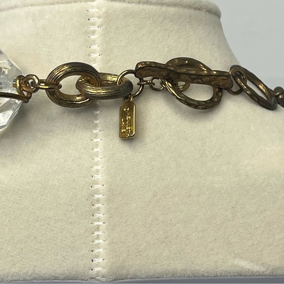 Vintage Kenneth Lane Bronze Tone and Lucite Statement Necklace - Picture 9 of 11